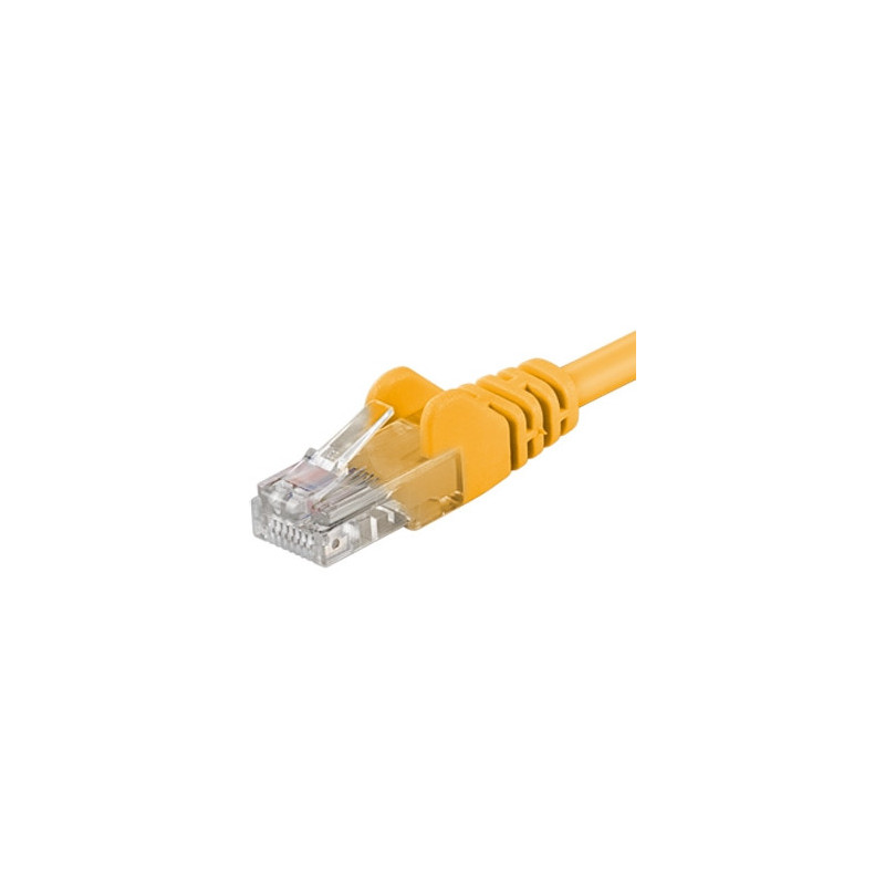 PremiumCord Patch kábel UTP RJ45-RJ45 level 5e 0.25m žltá