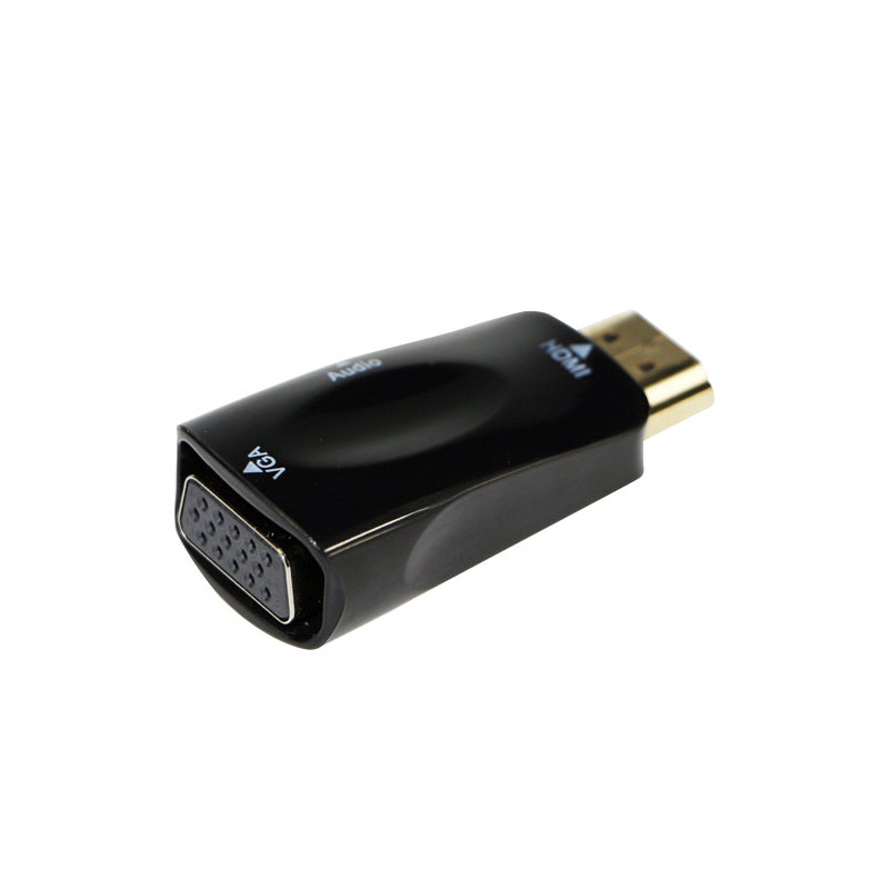 Kábel red. HDMI na VGA + Audio, M/F, čierna
