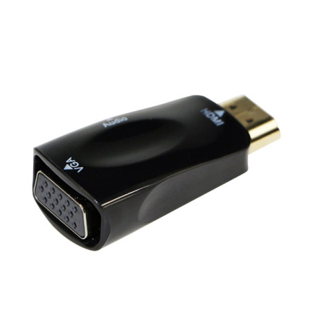 Kábel red. HDMI na VGA + Audio, M/F, čierna