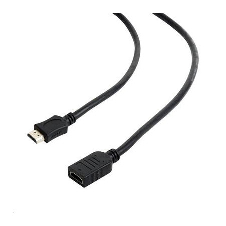 Kábel HDMI-HDMI M/F 1,8m, 1.4, predlžovací čierny