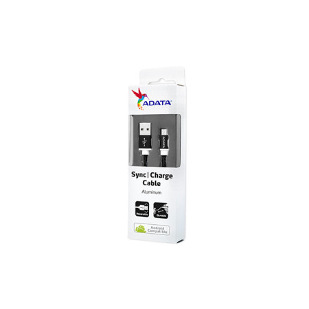ADATA Micro USB kábel pletený 1m čierny