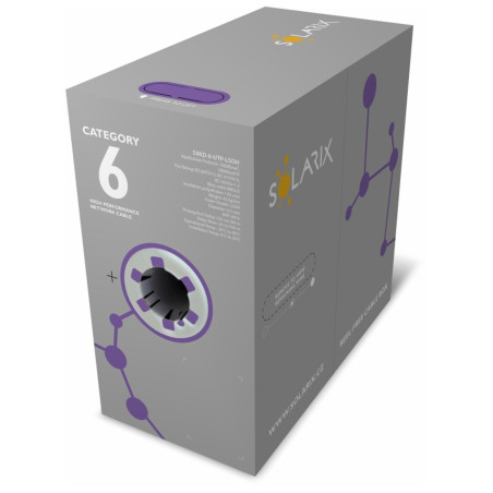 Inštalačný kábel Solarix CAT6 UTP LSOH Dca-s2,d2,a1 305m/box SXKD-6-UTP-LSOH
