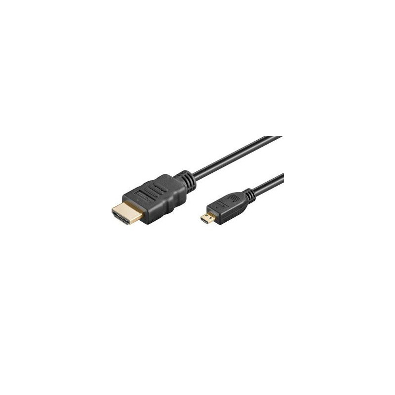 PremiumCord Kábel HDMI A - HDMI micro D, 5m
