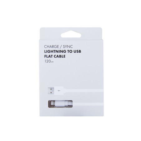 Kábel AVACOM LIG-120W USB - Lightning, 120cm, biela