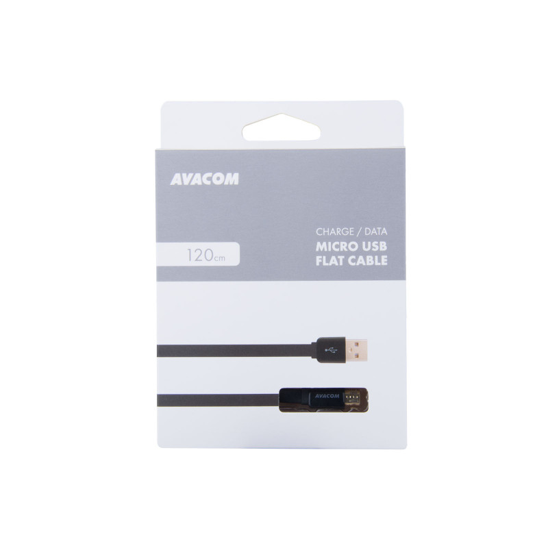 Kábel AVACOM MIC-120K USB - Micro USB, 120cm, čierna