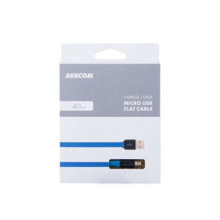 Kábel AVACOM MIC-40B USB - Micro USB, 40cm, modrá