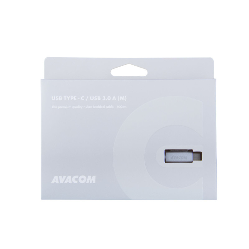 Kábel AVACOM TPC-100S USB - USB Type-C, 100cm, strieborná