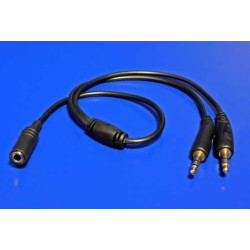 Redukcia audio 4 pólový jack3,5F - 2x jack3,5M
