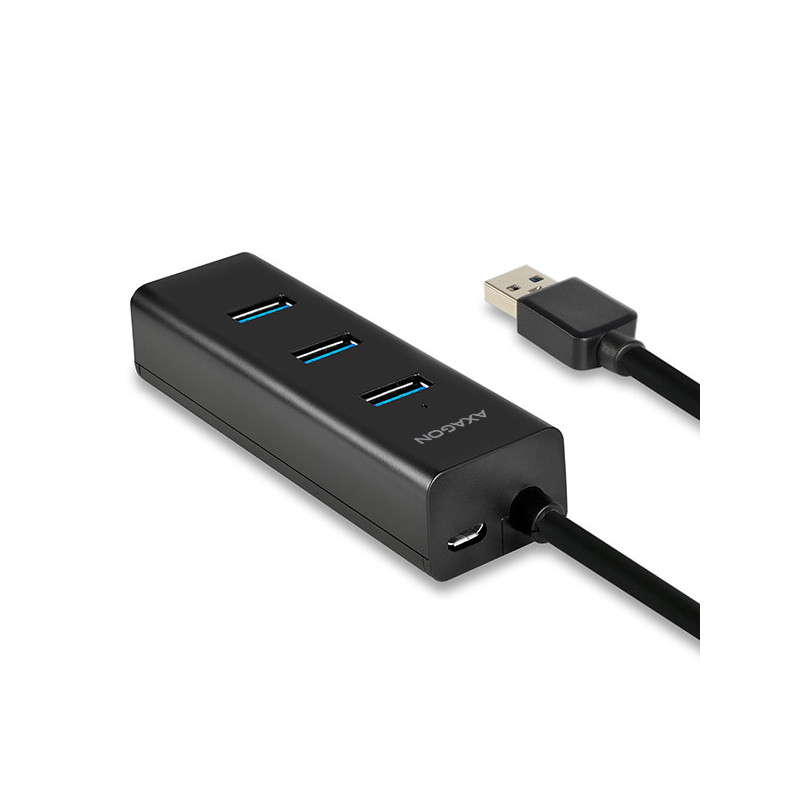 AXAGON HUE-S2B, 4x USB 3.0 CHARGING hub, micro USB napr. konektor, kábel USB-A 30cm