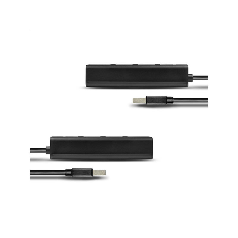 AXAGON HUE-S2BL, 4x USB 3.0 CHARGING hub, micro USB napr. konektor, kábel USB-A 1.2m