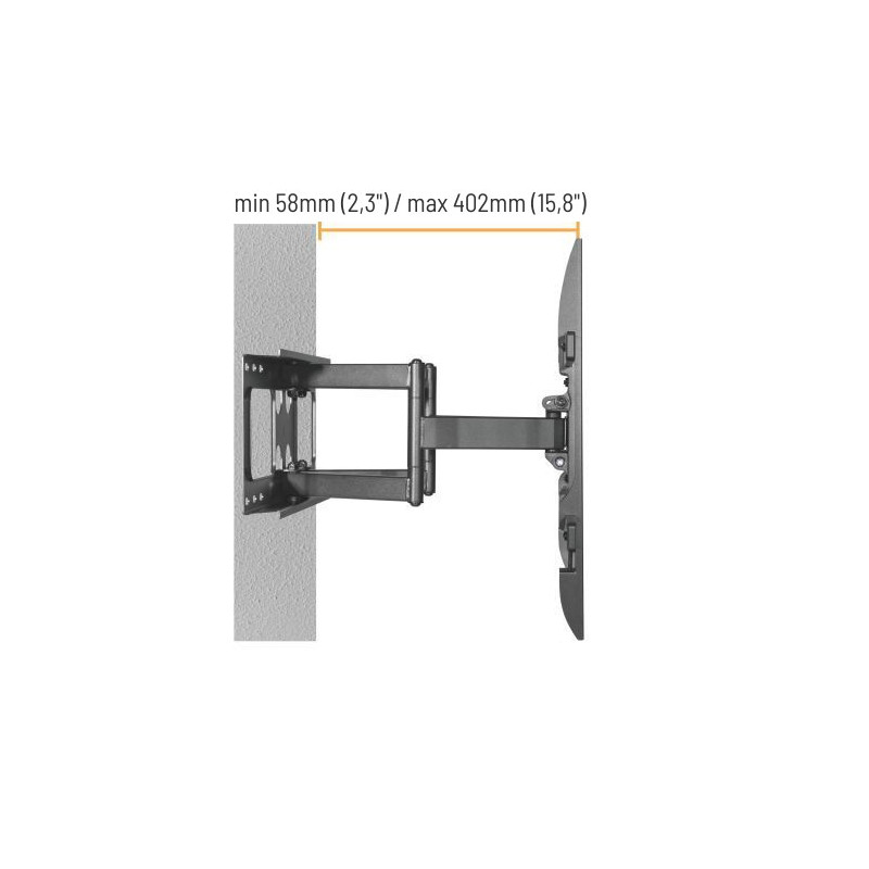 Výsuvný držiak Brateck LPA69-466 pre TV 37"-80" 60kg polohovateľný nástenný Heavy Duty