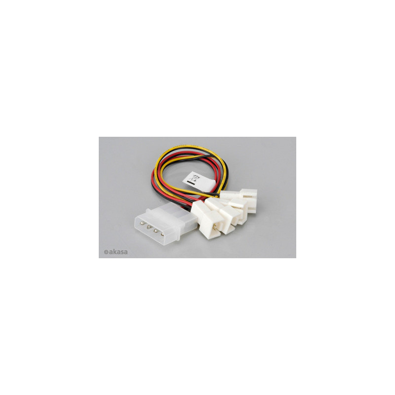 Akasa - 4-pin CPU Molex na 4 x 3-pin fan
