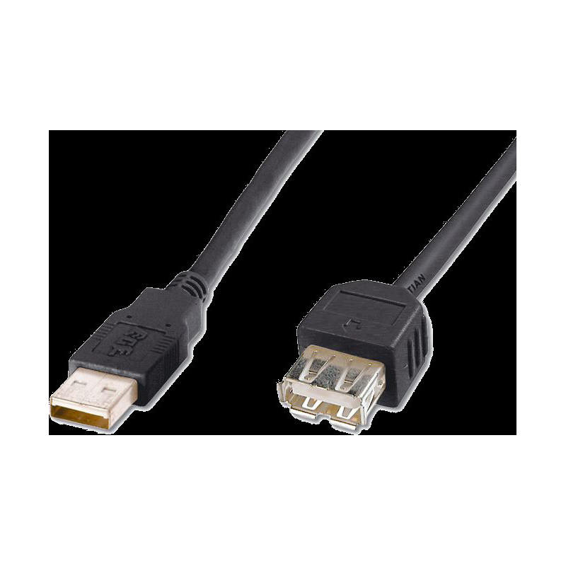 Kábel USB predlžovací A-A, 5 m, čierny