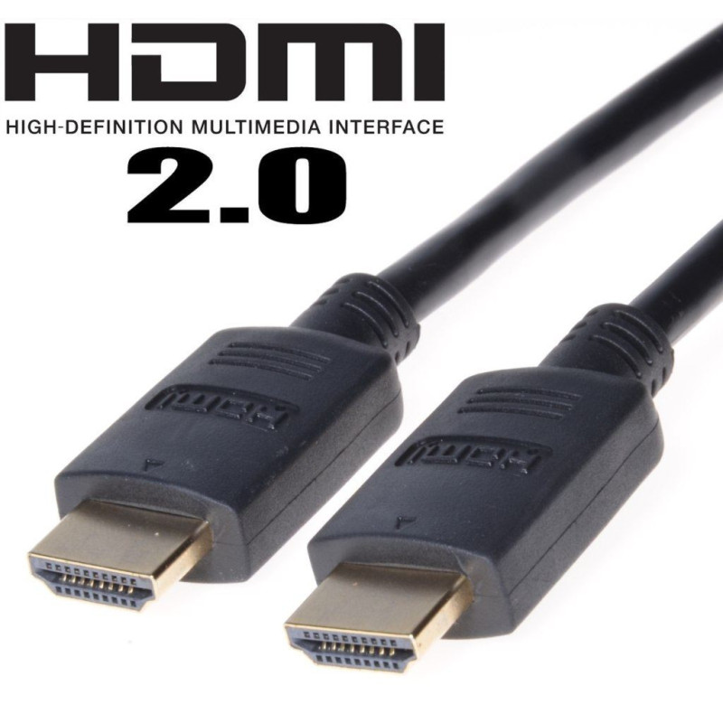 PremiumCord HDMI 2.0 High Speed+Ethernet, pozlátené konk., 3m