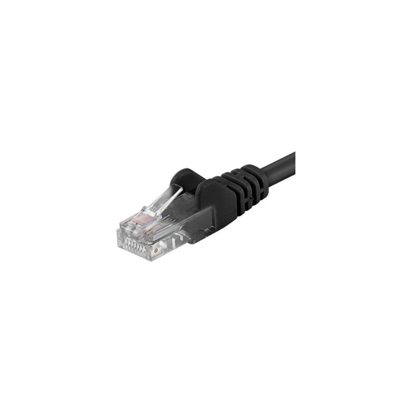 Patch kábel UTP RJ45-RJ45 level CAT6, 0.25m, čierna