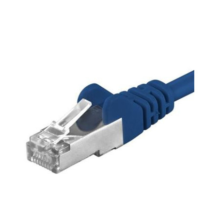 Premiumcord Patch kábel CAT6a S-FTP, RJ45-RJ45, AWG 26/7 0,25 m modrá
