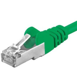 Premiumcord Patch kábel CAT6a S-FTP, RJ45-RJ45, AWG 26/7 0,25 m zelená