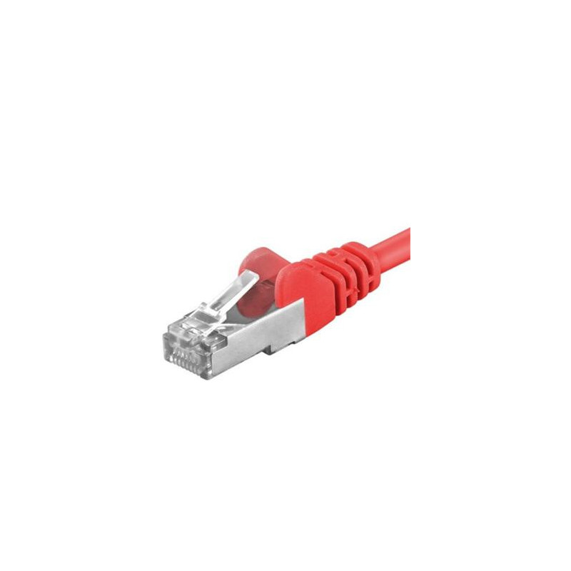 Premiumcord Patch kábel CAT6a S-FTP, RJ45-RJ45, AWG 26/7 0,25 m červená