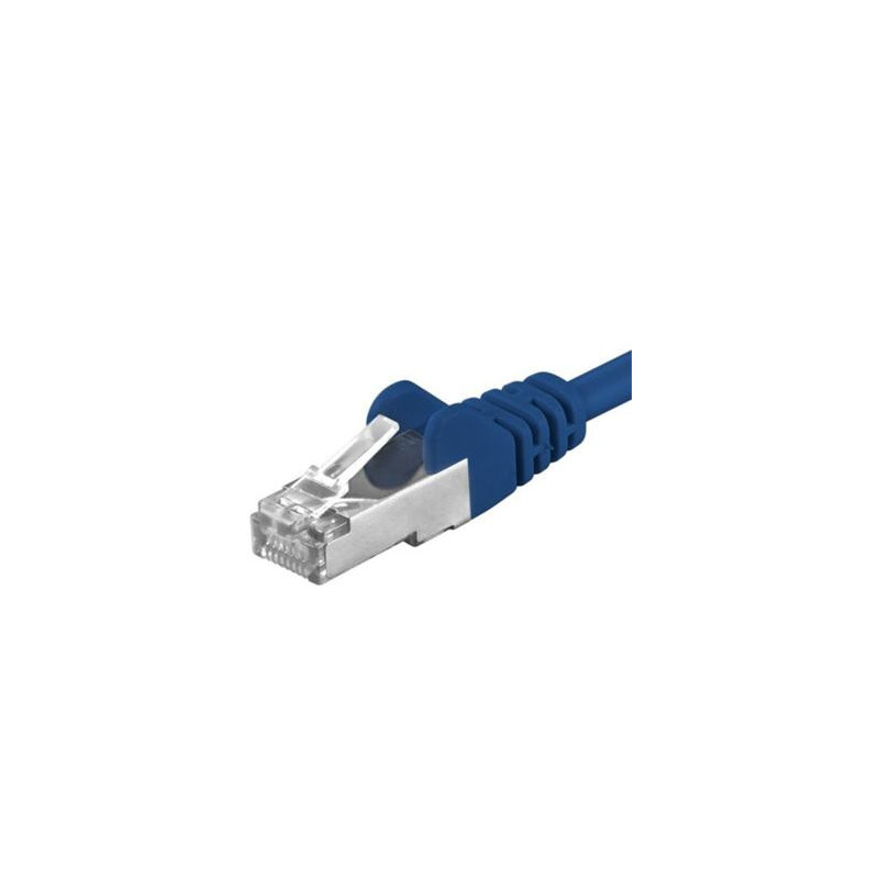 Premiumcord Patch kábel CAT6a S-FTP, RJ45-RJ45, AWG 26/7 0,5 m, modrá