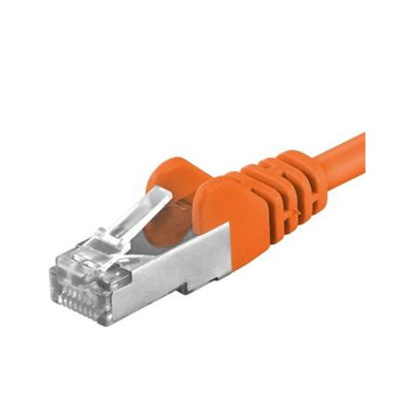 Premiumcord Patch kábel CAT6a S-FTP, RJ45-RJ45, AWG 26/7 0,5 m, oranžová