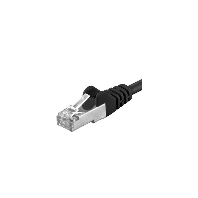 Premiumcord Patch kábel CAT6a S-FTP, RJ45-RJ45, AWG 26/7 1m, čierna