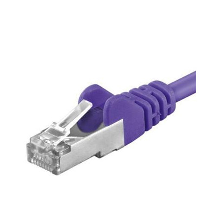 Premiumcord Patch kábel CAT6a S-FTP, RJ45-RJ45, AWG 26/7 1m, fialová