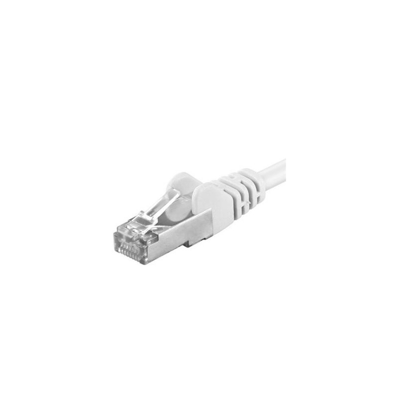 Premiumcord Patch kábel CAT6a S-FTP, RJ45-RJ45, AWG 26/7 1m, biela