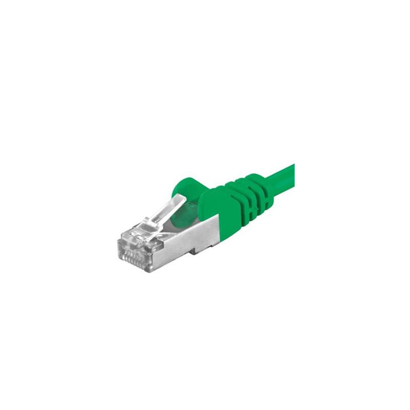 Premiumcord Patch kábel CAT6a S-FTP, RJ45-RJ45, AWG 26/7 1,5 m, zelená