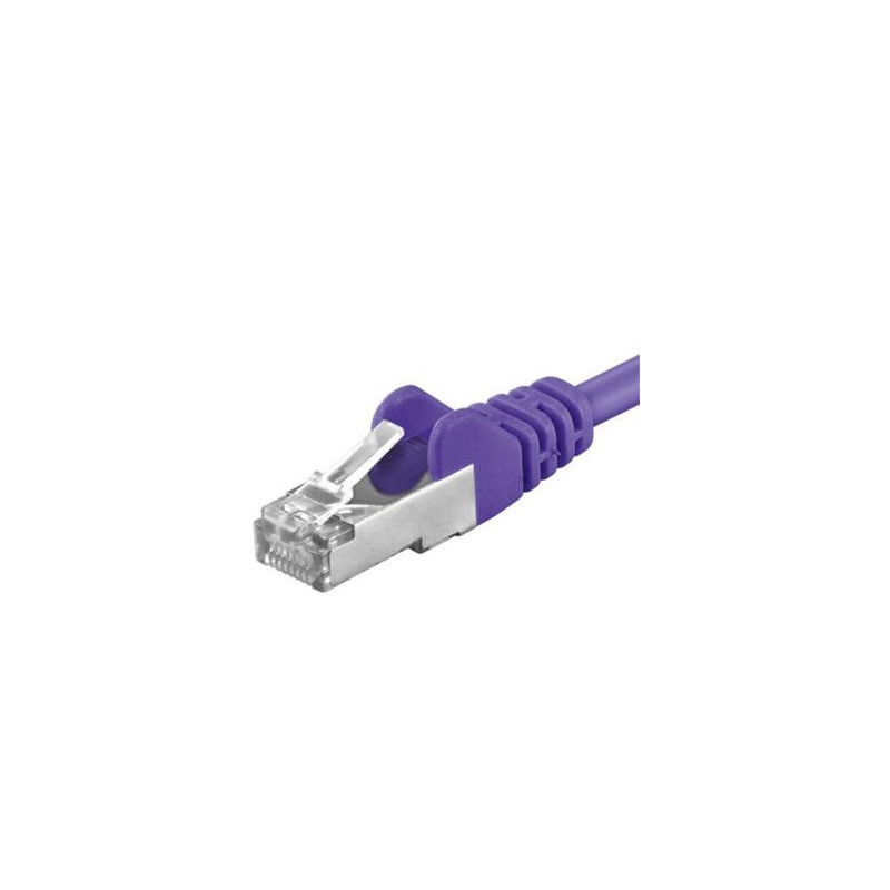 Premiumcord Patch kábel CAT6a S-FTP, RJ45-RJ45, AWG 26/7 3m, fialová