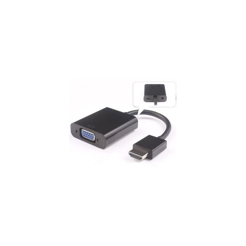 Predvodník HDMI na VGA so zvukom 3,5mm jack-čierny