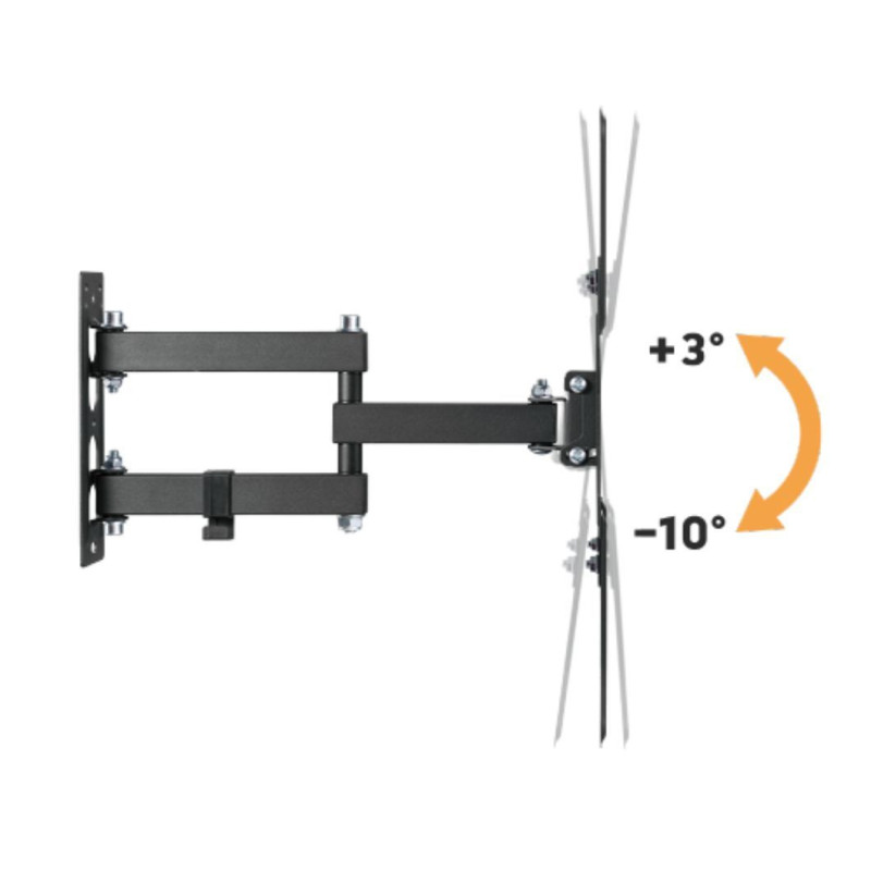 Výsuvný držiak Brateck LPA68-443 pre TV 23"-55" 30kg polohovateľný nástenný
