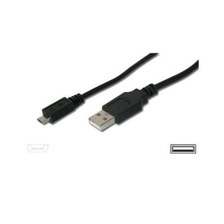 PremiumCord Kábel micro USB 2.0, A-B 20cm, čierna