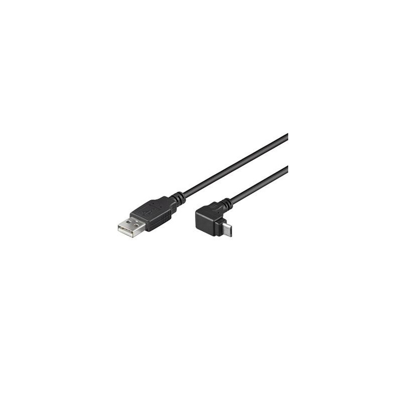 PremiumCord Kábel micro USB 2.0, A-B, 90 °, 1m