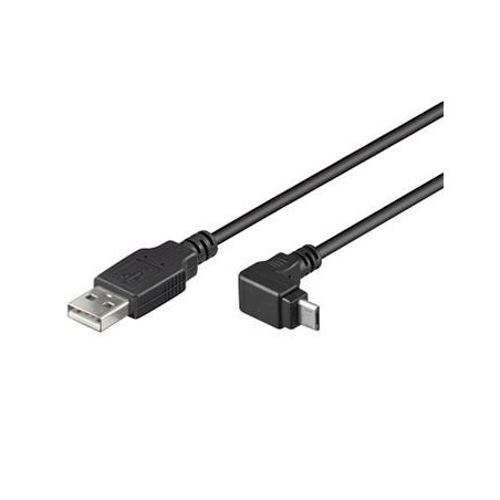 PremiumCord Kábel microUSB 2.0, A-B, 90 °, 1.8m