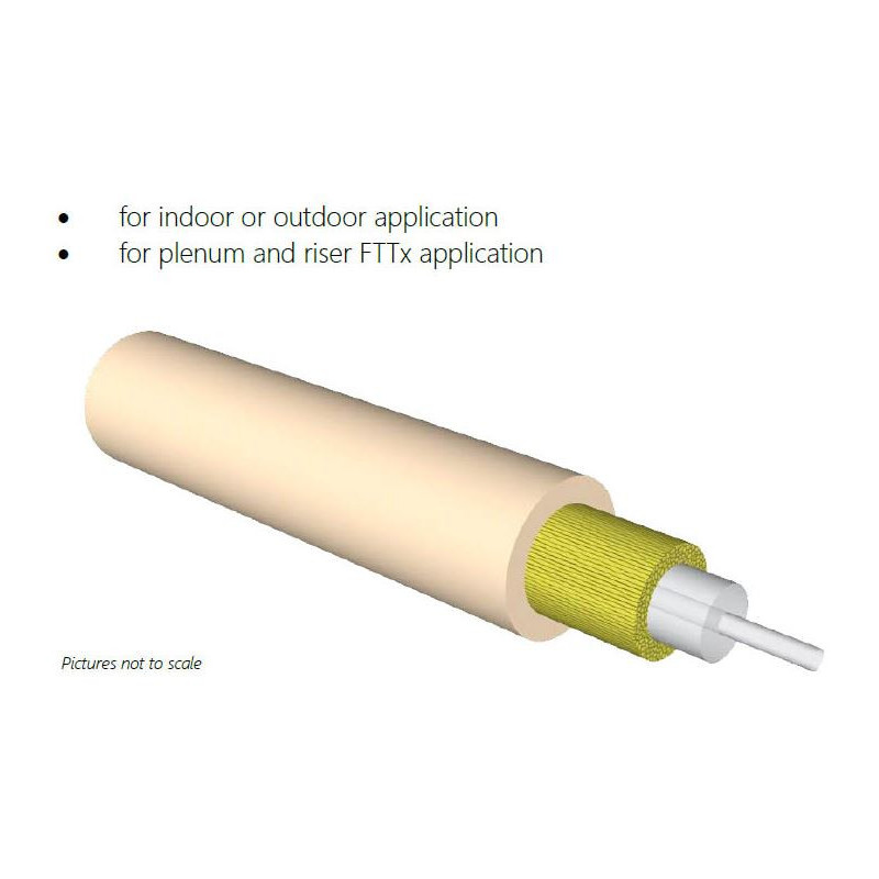 1vl. 9/125 DIXI 400N FTTH 3mm G.657B3 biely