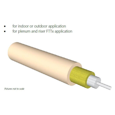 1vl. 9/125 DIXI 400N FTTH 3mm G.657B3 biely