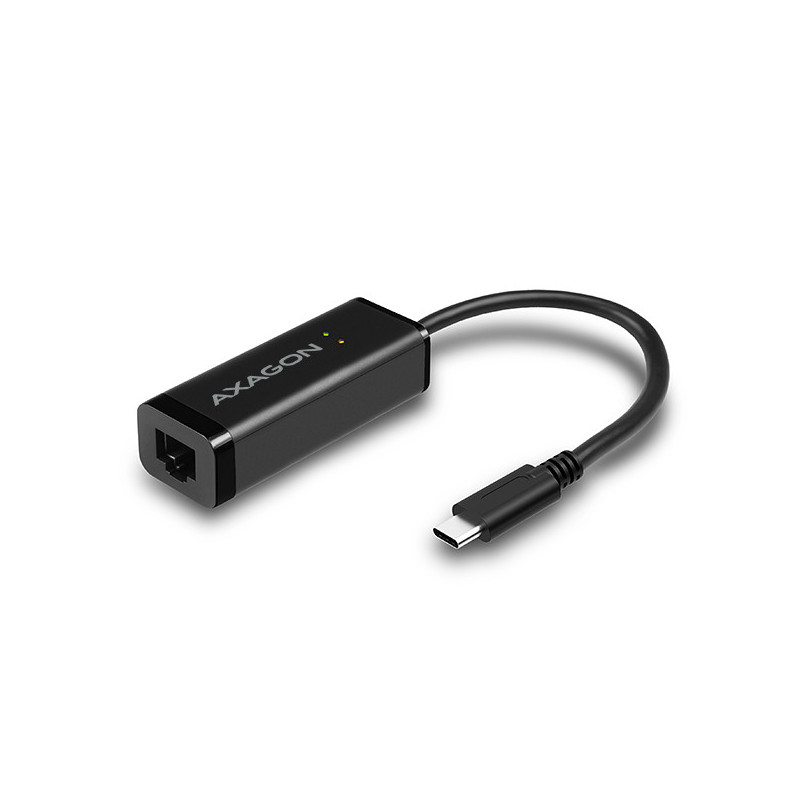 AXAGON ADE-SRC, USB-C 3.2 Gen 1 - Gigabit Ethernet sieťová karta, auto inštal, čierna