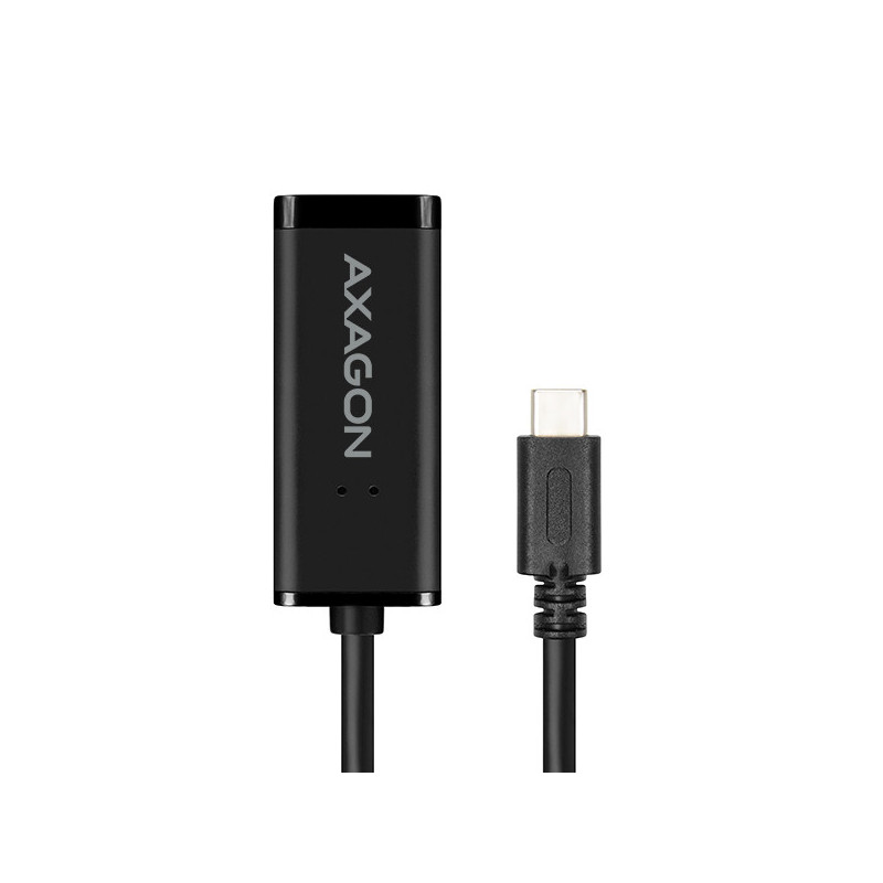 AXAGON ADE-SRC, USB-C 3.2 Gen 1 - Gigabit Ethernet sieťová karta, auto inštal, čierna