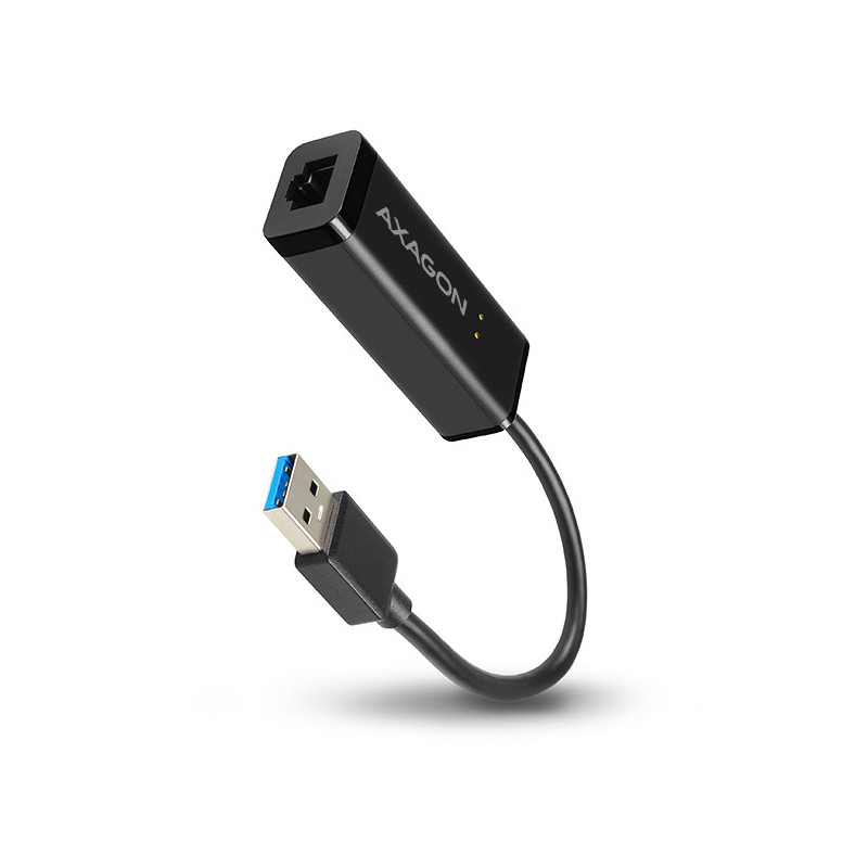 AXAGON ADE-SR, USB-A 3.2 Gen 1 - Gigabit Ethernet sieťová karta, auto inštal, čierna