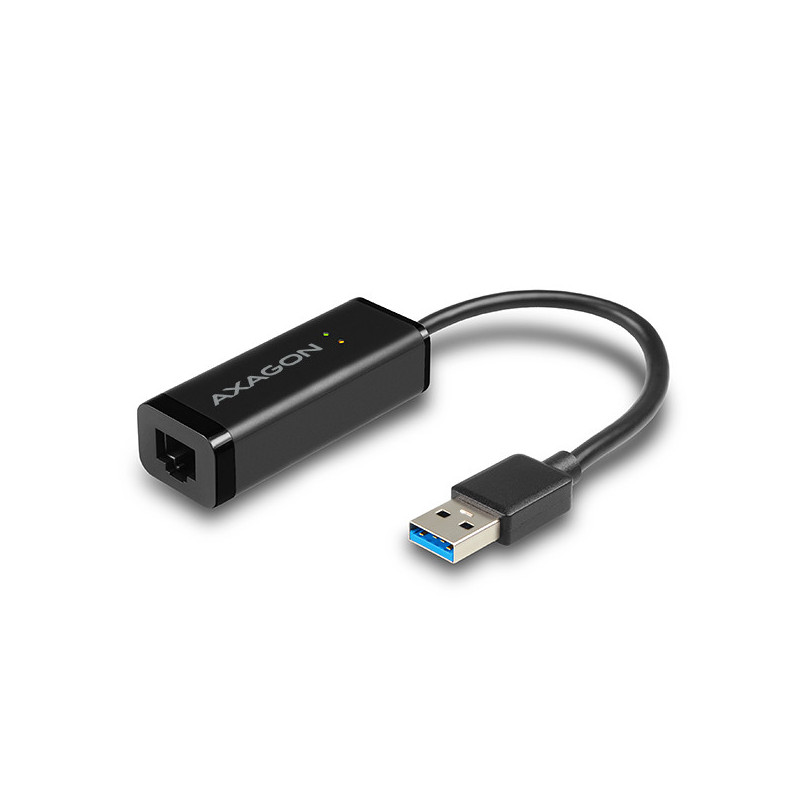 AXAGON ADE-SR, USB-A 3.2 Gen 1 - Gigabit Ethernet sieťová karta, auto inštal, čierna