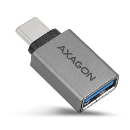 AXAGON RUCM-AFA, redukcia USB-C (M) → USB-A (F), USB 3.2 Gen 2, 3A, ALU