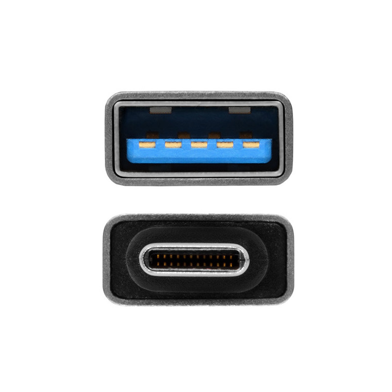 AXAGON RUCM-AFA, redukcia USB-C (M) → USB-A (F), USB 3.2 Gen 2, 3A, ALU