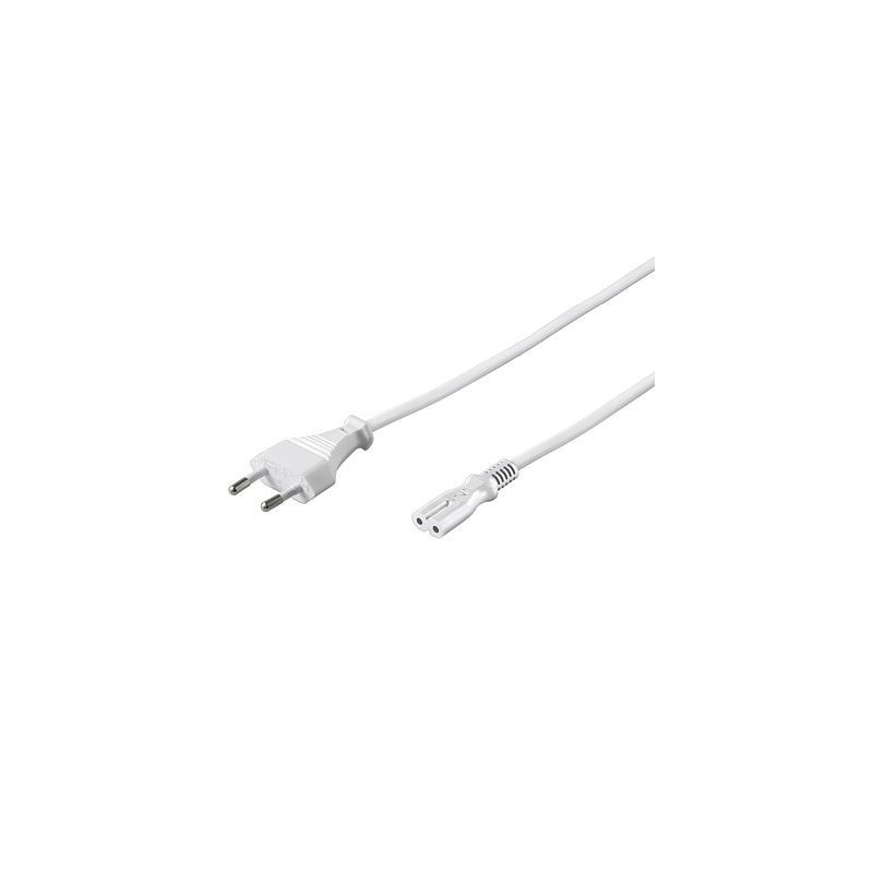PremiumCord Kábel sieťový 230V k magnetofónu 3m, biely