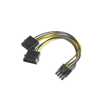 AKASA - 4-pin Molex na 6+2-pin PCIe adaptér