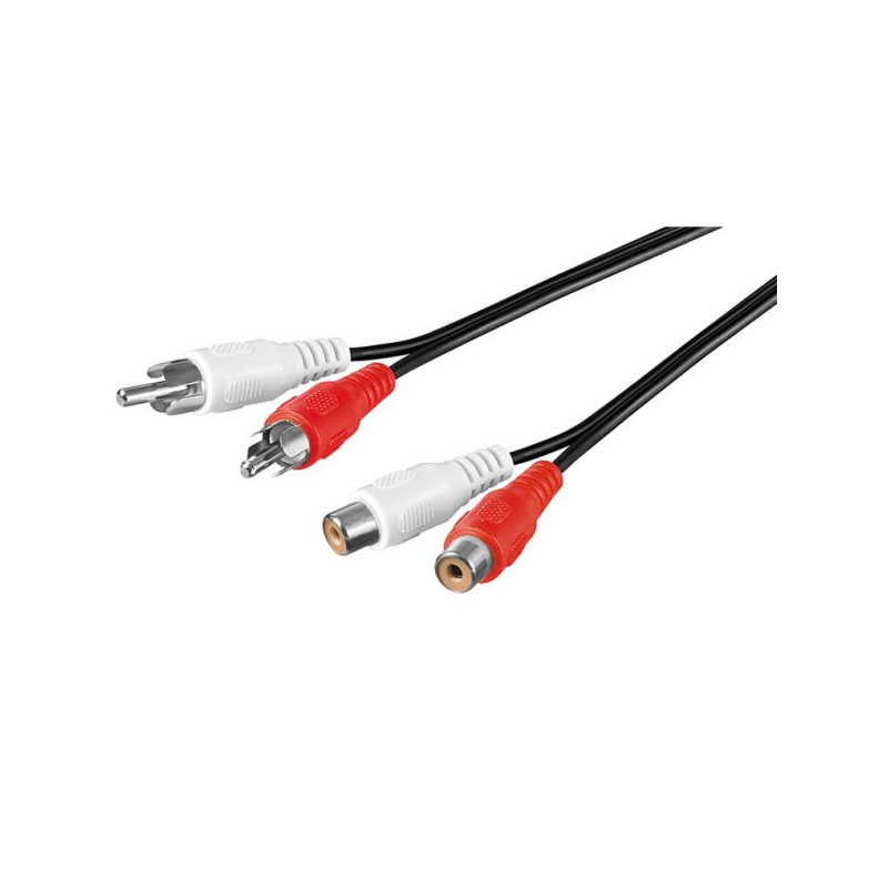 PremiumCord Kábel 2x Cinch-2x Cinch, M/F 5m