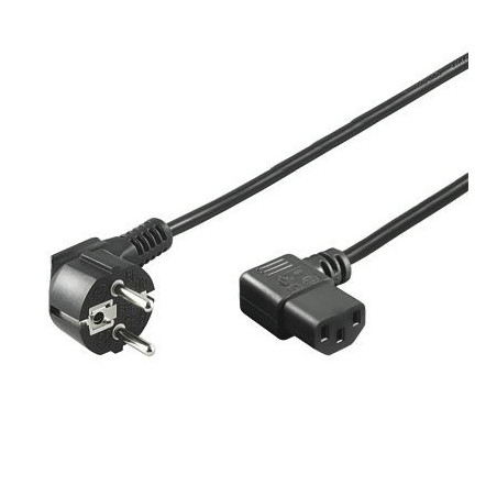 PremiumCord Kábel sieťový 230V k počítaču 5m, IEC konektor do uhla 90 °