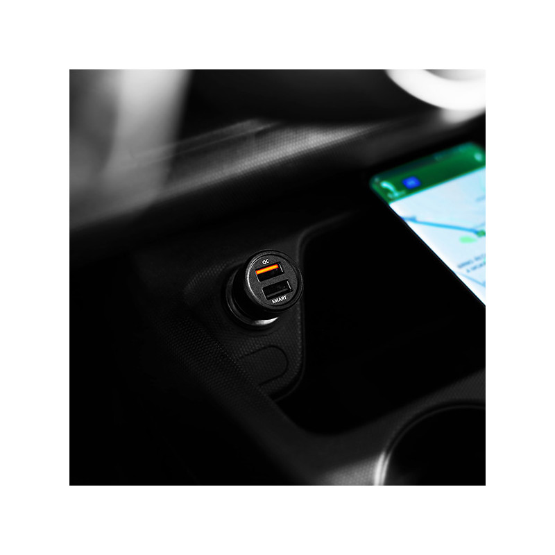 AXAGON PWC-QC5, QUICK a SMART nabíjačka do auta, 2x port QC3.0/AFC/FCP + 5V-2.6A, 31.5W