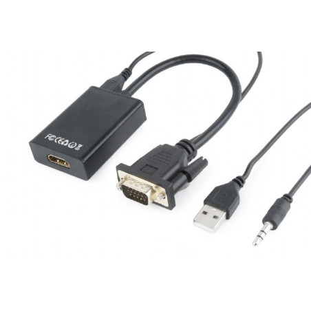 GEMBIRD Redukcia VGA - HDMI, 0,15 m, M/F