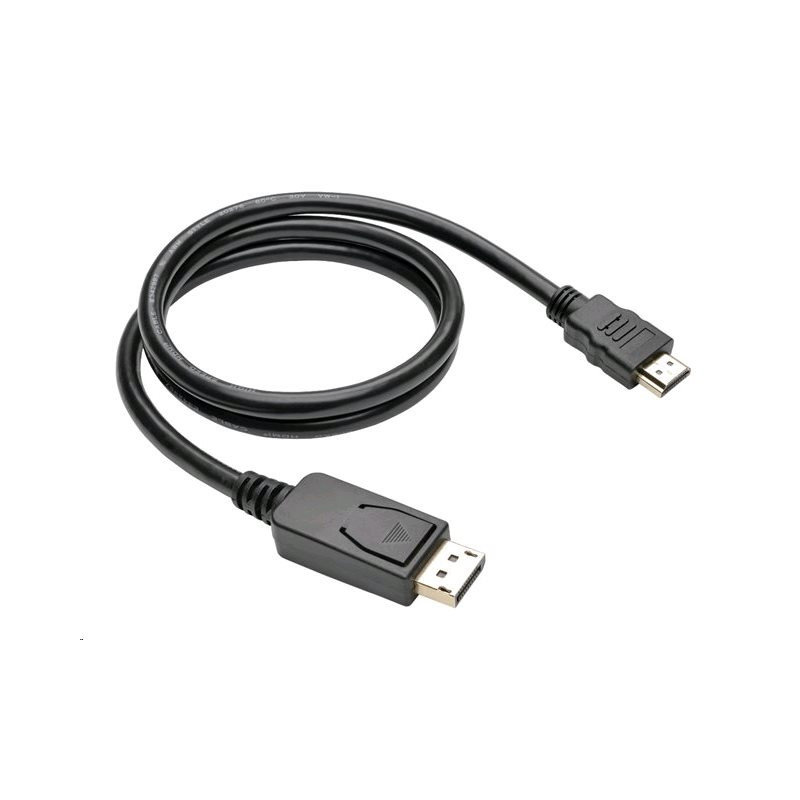 Kábel C-TECH DisplayPort/HDMI, 2m, čierny