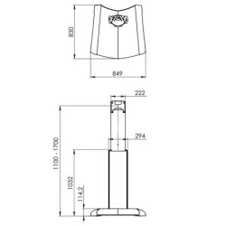 Štýlový LCD stojan Vogel s PFF 2420, nosnosť 70 kg